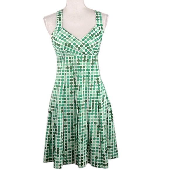 Calvin Klein Dresses & Skirts - Calvin Klein Green Large Polka Dot Classic Fit & Flare Summer Dress Size 4